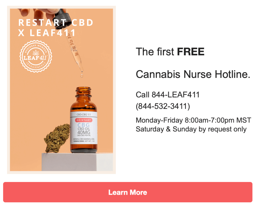 RESTART CBD Nurse Hotline