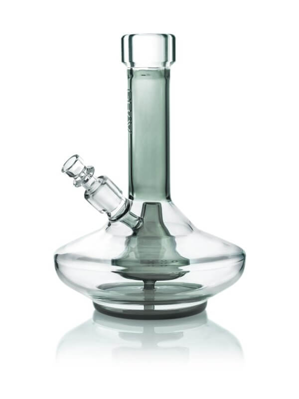 Grav Wide Base Water Pipe with Smoke Accents